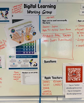 Digital learning noticeboard