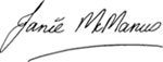 Signature for Janie McManus