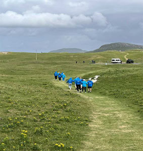 Students and their older friends from Dinner@DGS go on a ‘family’ holiday together to discover and explore the islands of Barra and Vatersay 2023.