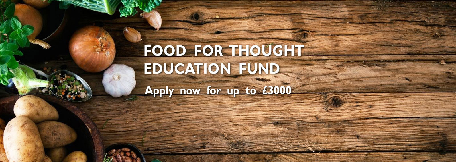 Banner for Food for Thought Education Fund 2022 - 2023