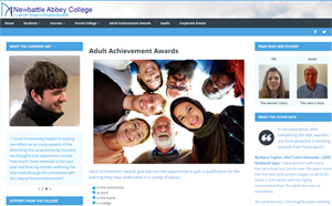 Screenshot of Newbattle Abbey College website