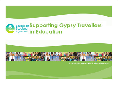 Cover for Supporting Gypsy Travellers in Education booklet