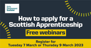 Apply for a Scottish Apprenticeship poster