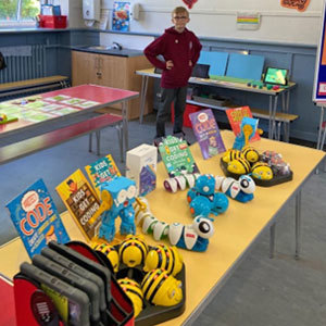 Digital learning gadgets on a table